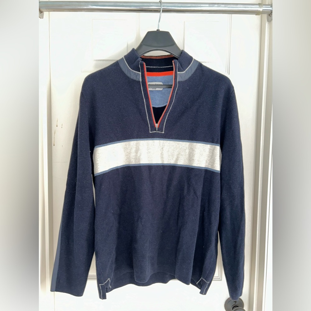 Tommy Bahama men’s half zip sweater size Large